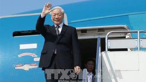 Tổng Bí thư Nguyễn Phú Trọng lên đường thăm Pháp và Cuba